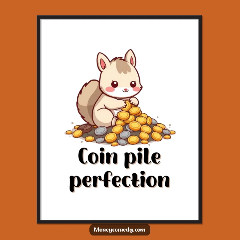 Funny Squirrel Digital Art Print: Instant Kawaii Decor, Hilarious Wall Art, Perfect Gift