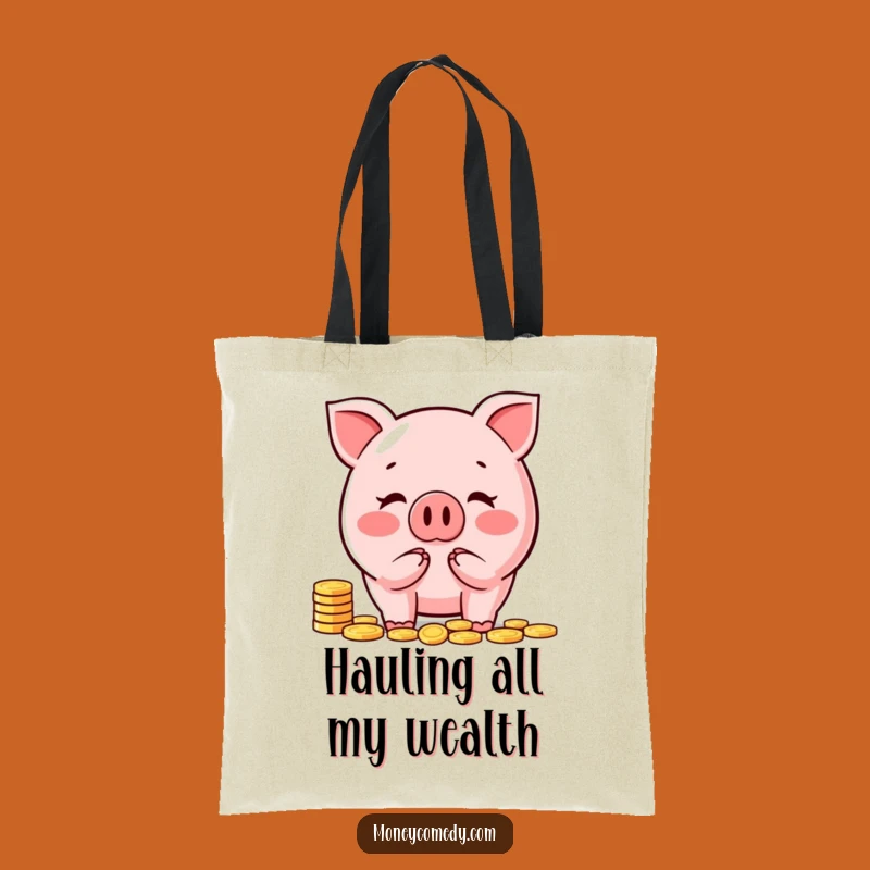 Funny Piggy Bank Tote Bag: Happy Saver Accessory, Hilarious Money Bag, Perfect Gift
